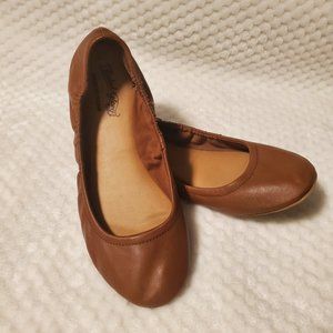 Faded Glory Brown Scrunch Ballet Flats size 7